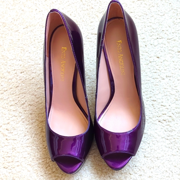 Pretty Purple Patent Enzo Angiolini Heels - Picture 1 of 3